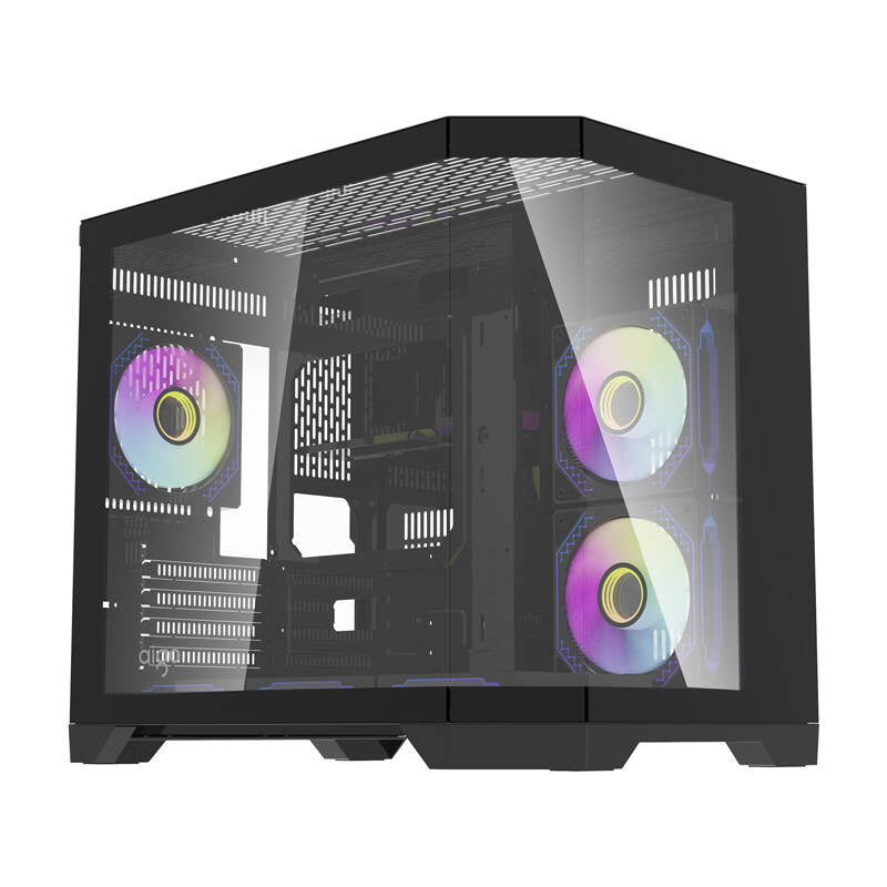 Darflash FT418 computer case + 6 aRGB fans (black), Obudowa komputerowa Darflash FT418 + 6 wentylatory aRGB (czarny)