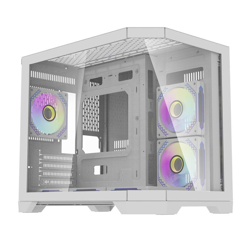 Darflash FT418 computer case + 6 aRGB fans (white), Obudowa komputerowa Darflash FT418 + 6 wentylatory aRGB (biały)