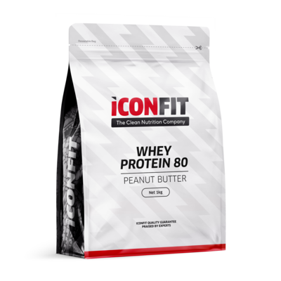 ICONFIT Išrūgų baltymai 80 (TOP Produktas, 1KG) - Žemės riešutų sviesto