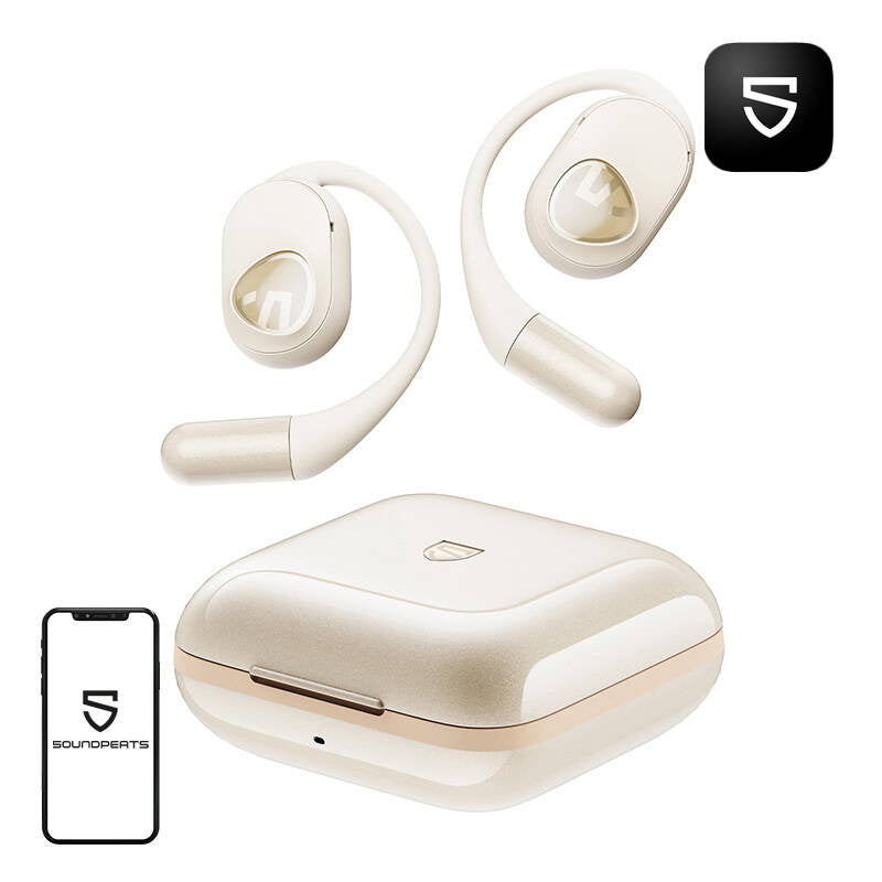 TWS Soundpeats GoFree2+ headphones (white), Słuchawki TWS Soundpeats GoFree2+ (biały)