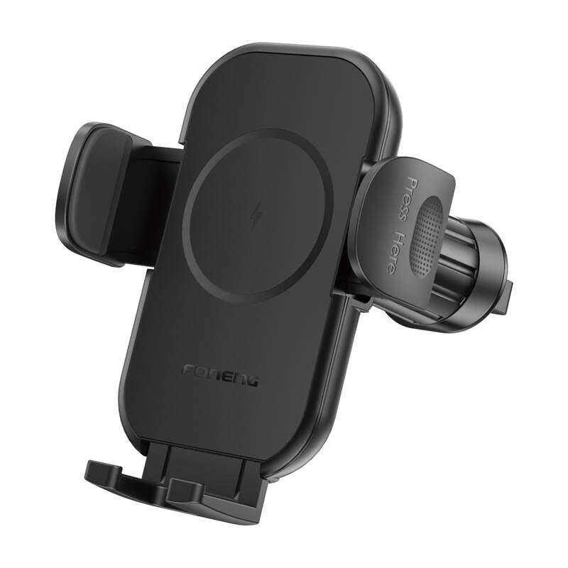 Foneng CP101 car grille mount with 15W wireless charger (black), Uchwyt samochodowy do kratki Foneng CP101 z ładowarką bezprzewodową 15W (czarny)