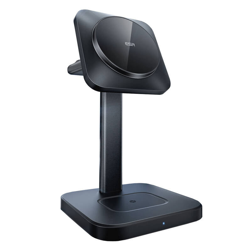 3-in-1 wireless charger for ESR HaloLock watch 2C5660804 (black), Bezprzewodowa ładowarka 3w1 do zegarka ESR HaloLock 2C5660804 (czarny)