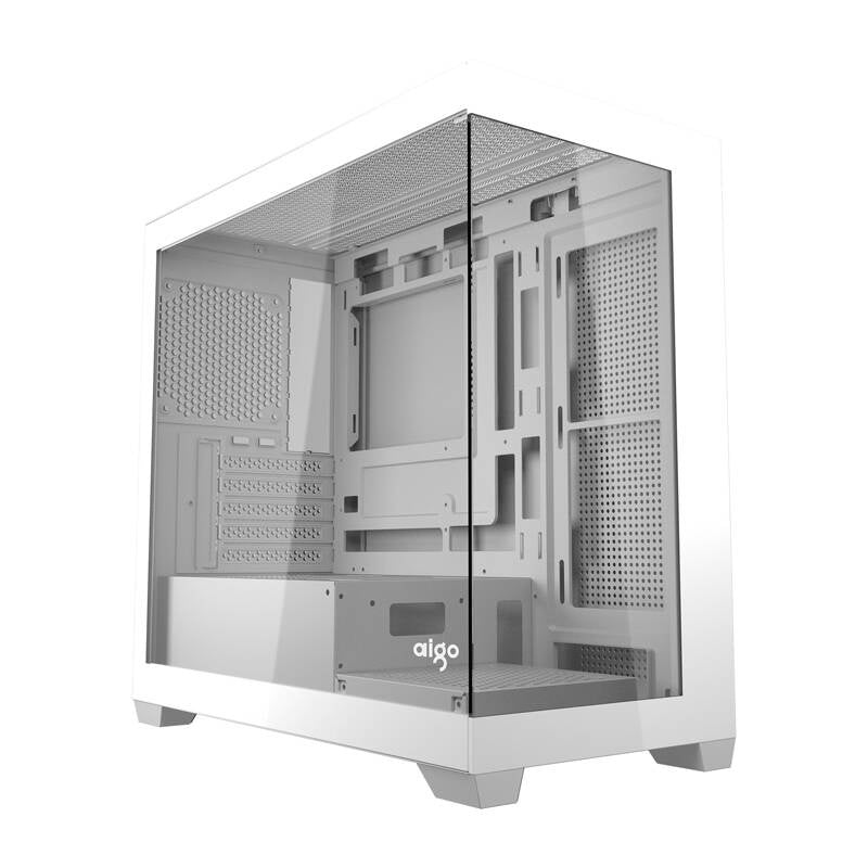 Darkflash C218M computer case + 6 ARGB fans (white), Obudowa komputerowa Darkflash C218M + 6 wentylatorów ARGB (biała)