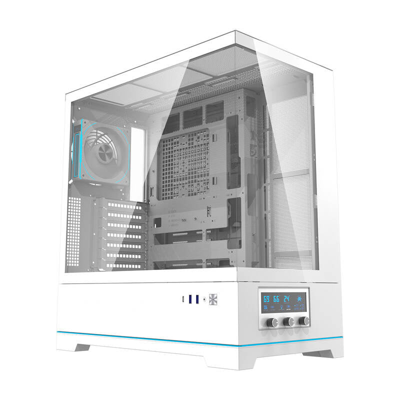 Darkflash DY451 PRO computer case (white) + 1 fan, Obudowa komputerowa Darkflash DY451 PRO (biała) + 1 wentylator