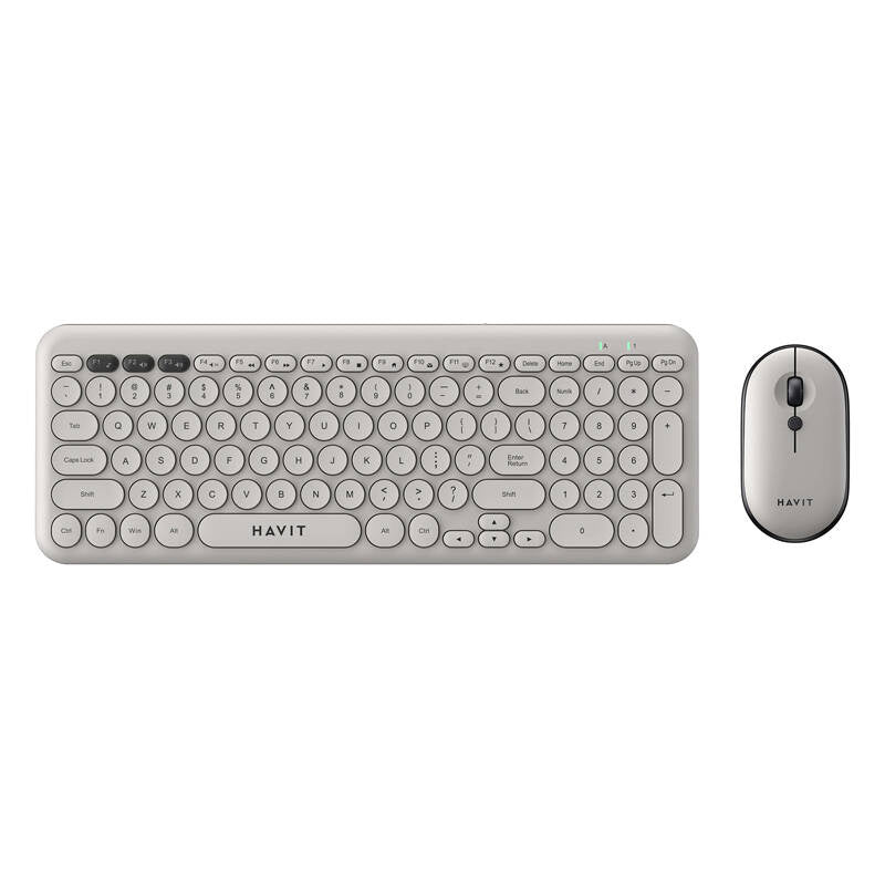 Havit KB254GCM wireless 2-in-1 gaming set keyboard + mouse (gray) (QWERTY), Bezprzewodowy zestaw gamingowy 2w1 Havit KB254GCM klawiatura + mysz (szary) (QWERTY)