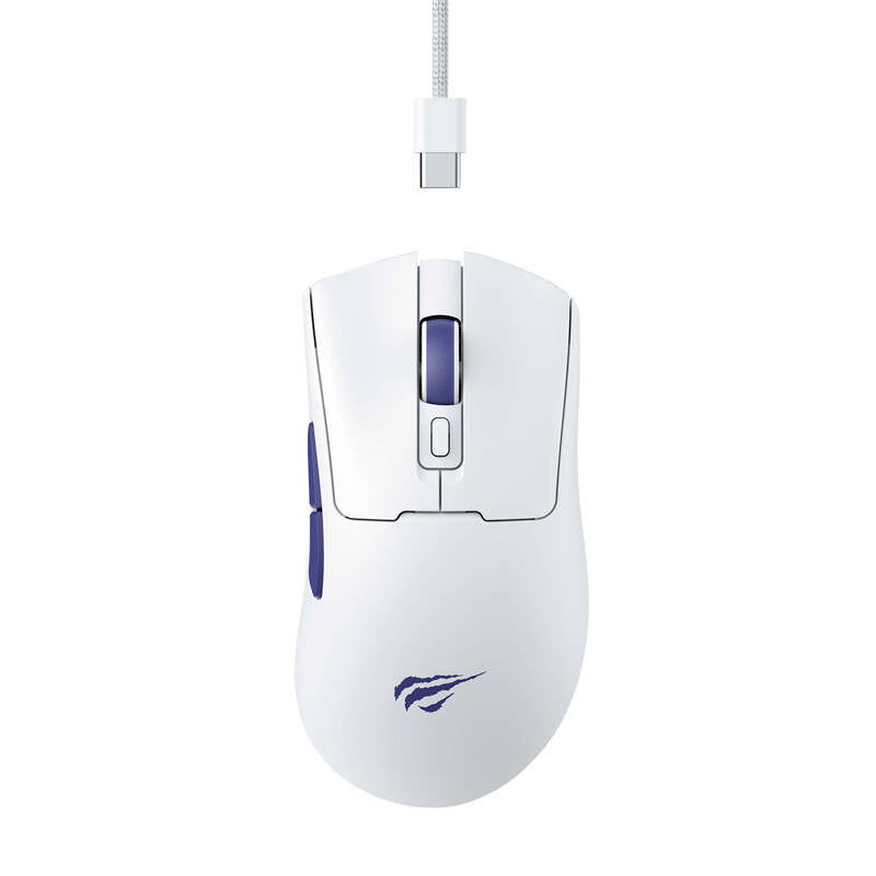 Havit MS966 RGB wired gaming mouse (white), Przewodowa mysz gamingowa Havit MS966 RGB (biała)