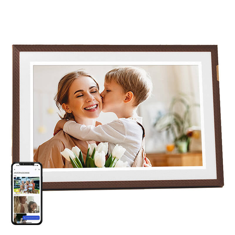 Arzopa D10 10.1" digital frame (dark brown), Ramka cyfrowa Arzopa D10 10.1" (ciemny brąz)