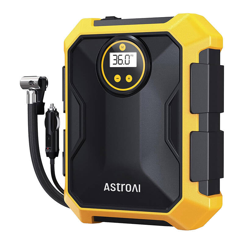 AstroAI CZK-3674 12V DC 100PSI Air Compressor (Yellow), Przenośny kompresor 12V AstroAI CZK-3674 pompka 100PSI