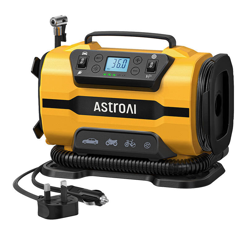 AstroAI ATJ-8366 150 PSI 12V DC/110V AC Portable Wheel Compressor, Przenośny kompresor 12V AstroAI ATJ-8366 pompka 150 PSI