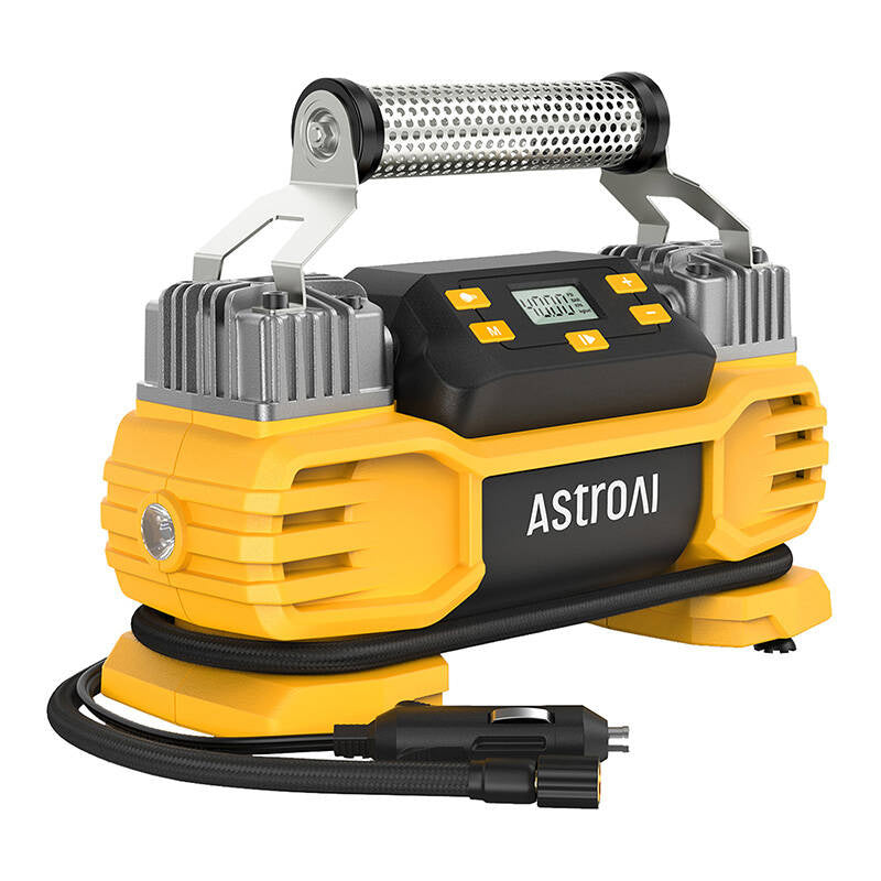 Dua AstroAI AIRUN T2 160 PSI heavy-duty tire compressor, Przenośny kompresor 12V dual AstroAI Dual AIRUN T2 pompka 160 PSI