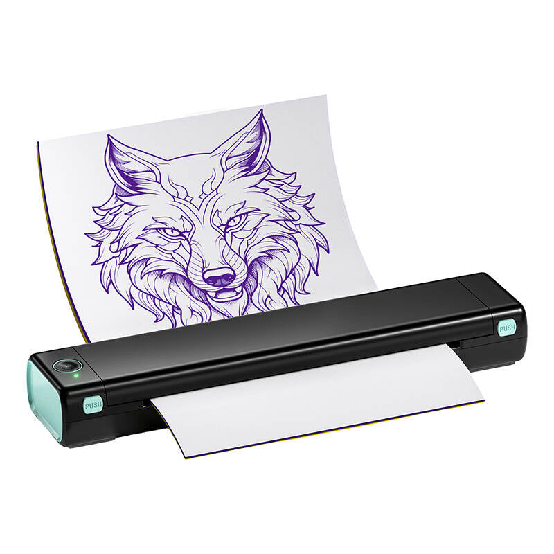 Phomemo tattoo portable label printer (black and green), Przenośna drukarka etykiet Phomemo tattoo (czarno-zielona)