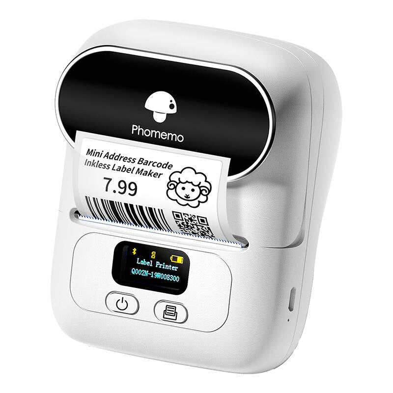 Phomemo M110 portable label printer (white), Przenośna drukarka etykiet Phomemo M110 (biała)