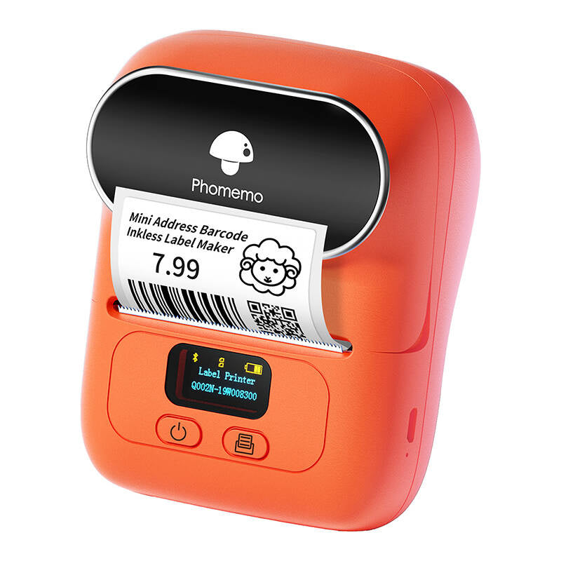 Phomemo M110 portable label printer (orange), Przenośna drukarka etykiet Phomemo M110 (pomarańczowa)