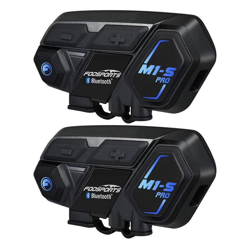 Fodsports M1-S Pro motorcycle intercom two-pack (black), Interkom motocyklowy Fodsports M1-S Pro dwupak (czarny)