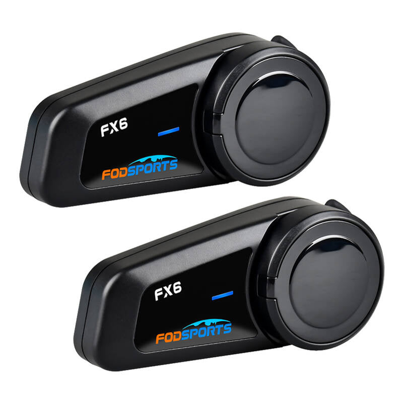Fodsports FX6 motorcycle intercom two-pack (black), Interkom motocyklowy Fodsports FX6 dwupak (czarny)