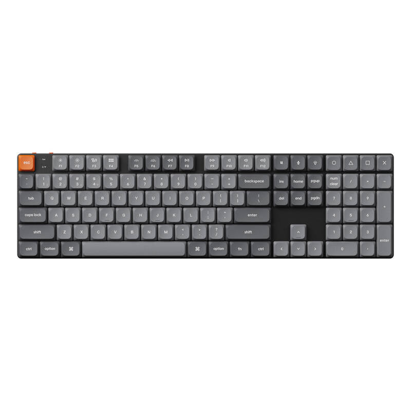 Keychron K5 Max LED Wireless Mechanical Keyboard, Low Profile, Brown Switch (Black) [K5M-A3]., Bezprzewodowa klawiatura mechaniczna, niskoprofilowa Keychron K5 Max LED, Brown Switch (czarna) [K5M-A3]