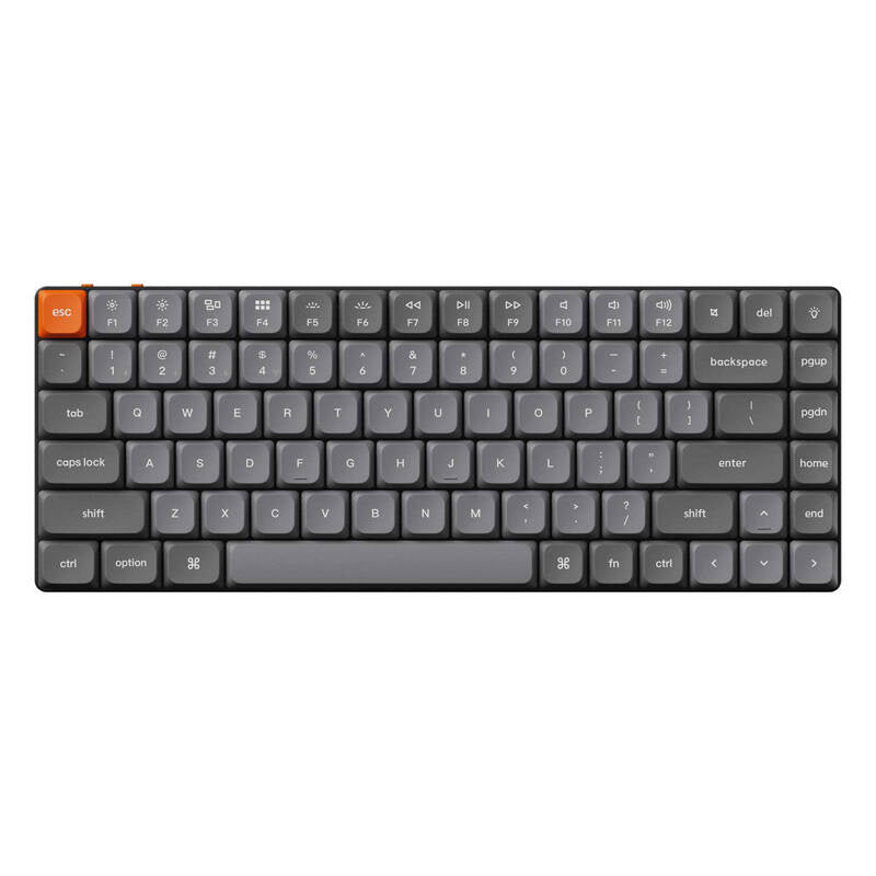 Keychron K3 Max RGB Wireless Mechanical Keyboard, Low Profile, Red Switch (Black) [K3M-H1]., Bezprzewodowa klawiatura mechaniczna, niskoprofilowa Keychron K3 Max RGB, Red Switch (czarna) [K3M-H1]