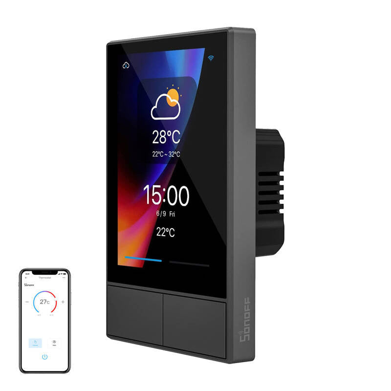 Smart WiFi control panel SONOFF NSPanel (black, 120mm), Inteligentny panel sterowania WiFi SONOFF NSPanel-US (czarny, 120mm)