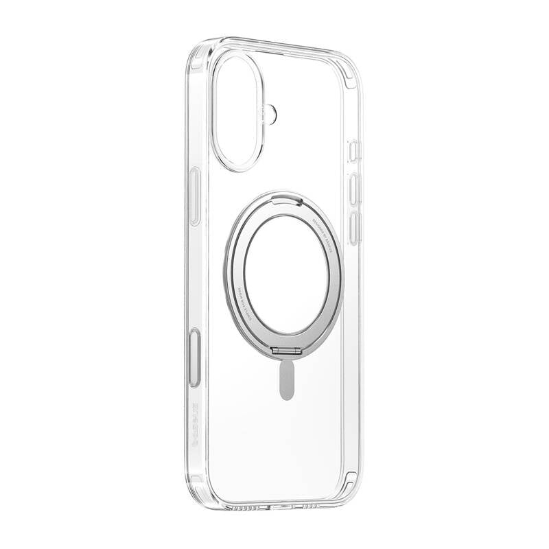 Baseus SkyRing 360° iP16 magnetic case with stand (transparent), Magnetyczne etui ze stojakiem Baseus SkyRing 360° iP16 (przezroczyste)