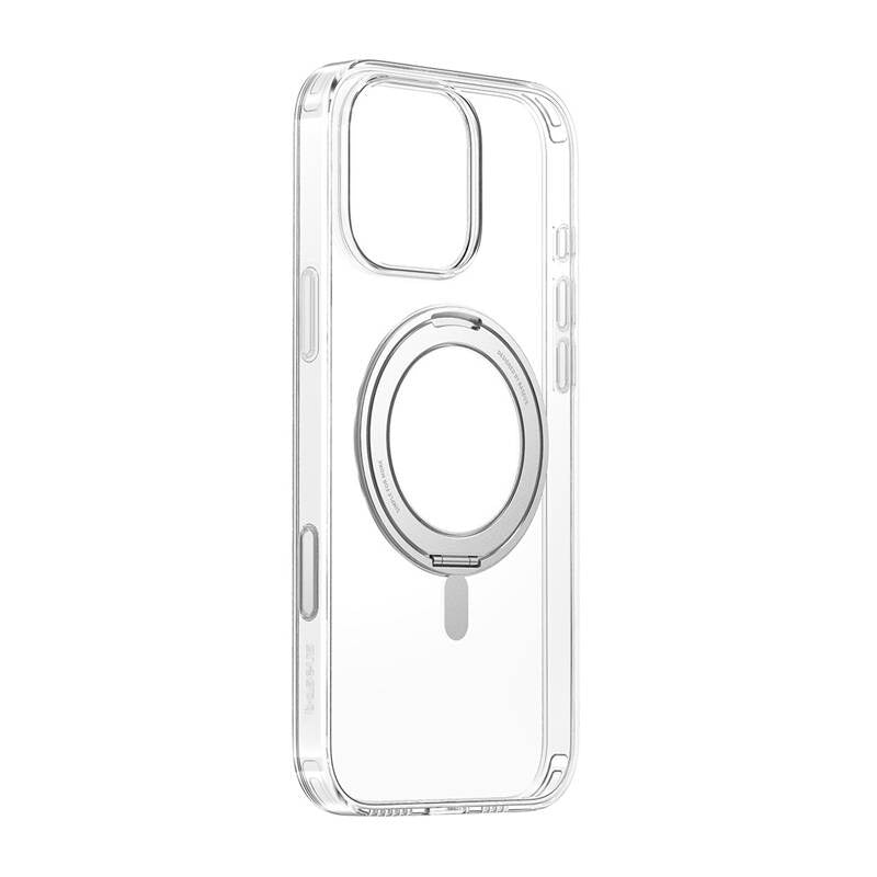 Magnetic case with stand Baseus SkyRing 360° iP16 Pro (transparent), Magnetyczne etui ze stojakiem Baseus SkyRing 360° iP16 Pro (przezroczyste)