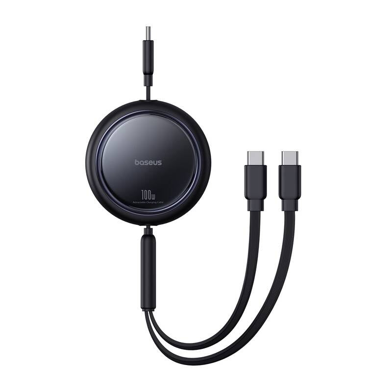 Kabel USB-C 2W1 Baseus Bright Mirror, C+C / 100W / 1m (czarny), Kabel USB-C 2W1 Baseus Bright Mirror, C+C / 100W / 1m (czarny)