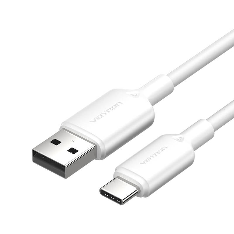 USB 2.0 A to USB-C 3A cable Vention CTQWF 1M (white), Kabel USB 2.0 A do USB-C 3A Vention CTQWF 1M (biały)