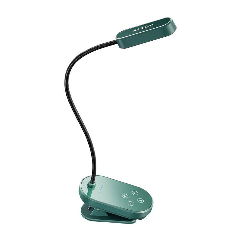 Mini clip-on book light Glocusent GLCSNTBL006 green, Lampka bezprzewodowa Glocusent Mini GLCSNTBL006 z klipsem zielona