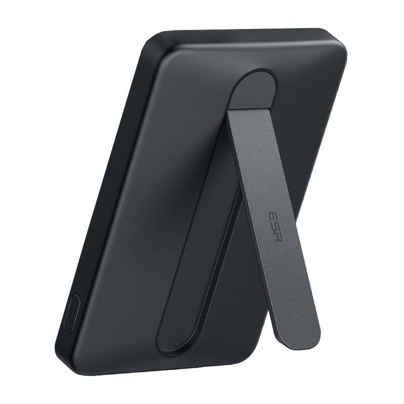 ESR Qi2 MagSlim 5000 mAh magnetic powerbank with stand (black), Powerbank magnetyczny z podstawką ESR Qi2 MagSlim 5000 mAh (czarny)
