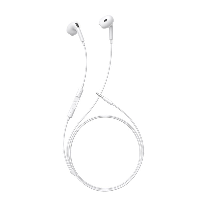 Baseus Encok HZ19 White wired in-ear headphones, Przewodowe słuchawki douszne Baseus Encok HZ19 Białe