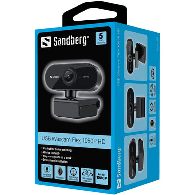 Sandberg 133-97 USB Webcam Flex 1080P HD 