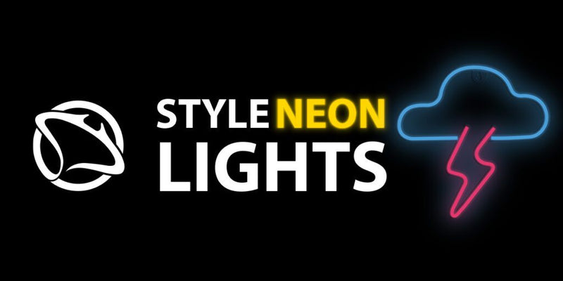 Manta SNL71BL Style Neon Lights CLOUD WITH LIGHTNING Blue-Pink