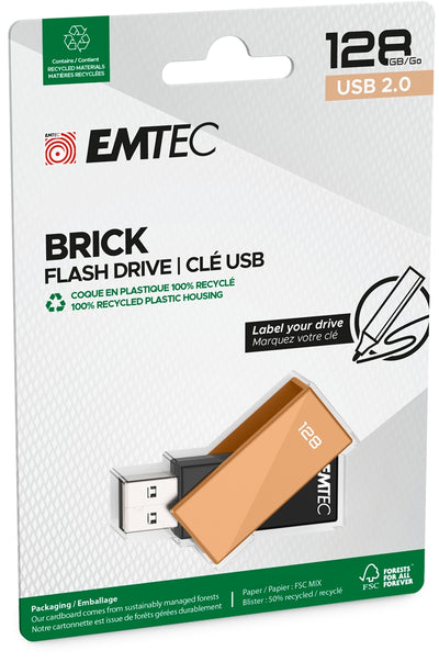 Emtec USB2.0 C350 128GB Brick Orange