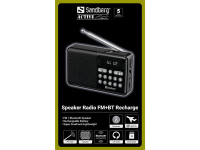 Sandberg 421-18 Speaker Radio FM+BT Recharge