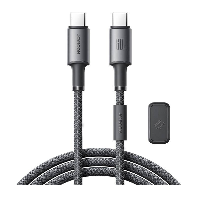 Cable USB-C - USB-C Joyroom S-A50, 60W, 1.2m szary, Kabel USB-C - USB-C Joyroom S-A50, 60W, 1,2m szary