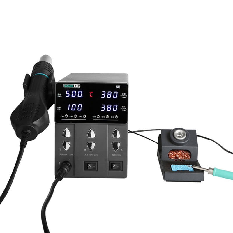 SUGON 212 Hot Air Soldering Station + T12 Cob Soldering Machine, Stacja lutownicza SUGON 212 Hot Air + Lutownica kolbowa T12