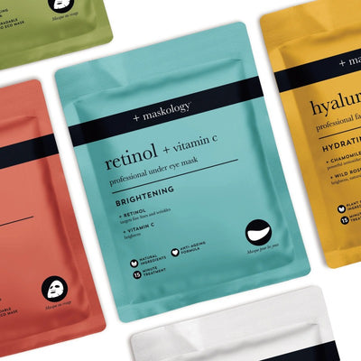 +maskology RETINOL + VITAMIN-C Professional Under Eye Mask Paakių kaukė, 3 poros