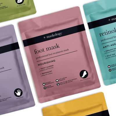 +maskology FOOT MASK Professional Foot Bootie Pėdų kaukė-kojinės, 1 pora