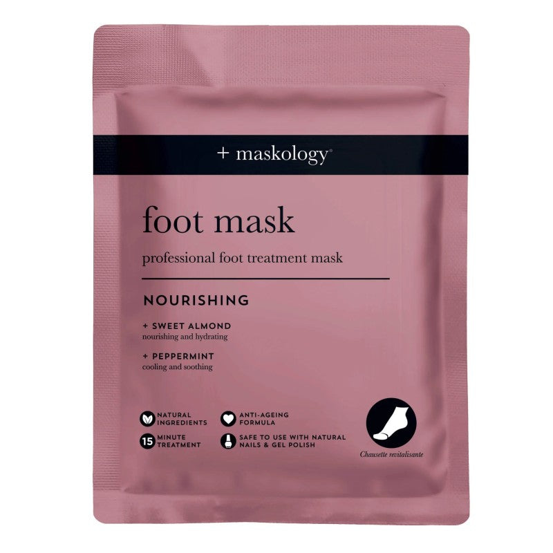 +maskology FOOT MASK Professional Foot Bootie Pėdų kaukė-kojinės, 1 pora
