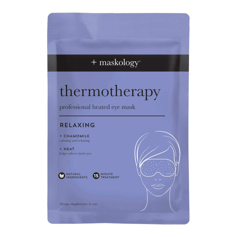 +maskology THERMOTHERAPY Heated Eye Mask Šildanti lakštinė paakių kaukė, 16g