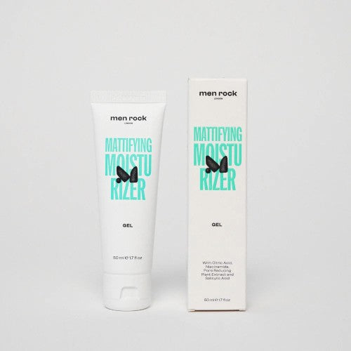 Men Rock Mattifying Moisturizer Gel с ниацинамидом Матирующий увлажняющий гель для лица с ниацинамидом, 50мл