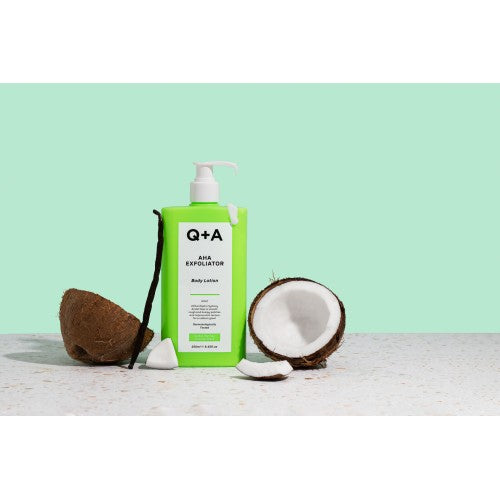 Q+A AHA Exfoliator Body Lotion Šveičiamasis kūno losjonas, 250ml