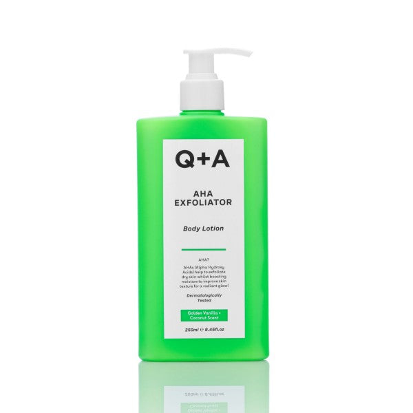 Q+A AHA Exfoliator Body Lotion Šveičiamasis kūno losjonas, 250ml