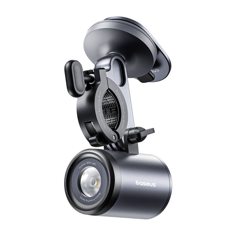 Baseus PrimeTrip 2-in-1 bike mount, phone holder + flashlight (black), Uchwyt rowerowy Baseus PrimeTrip 2 w 1, uchwyt na telefon + latarka (czarny)