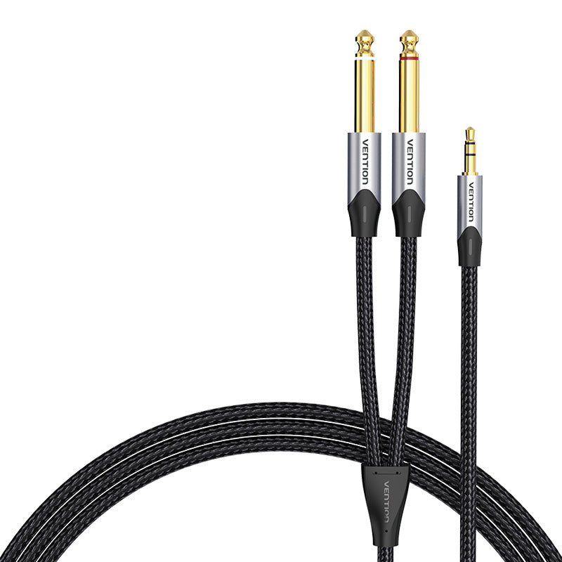 Audio cable mini jack 3.5mm to 2x jack 6.35mm male Vention BARHK 8m, Kabel audio mini jack 3.5mm do 2x jack 6.35mm męski Vention BARHK 8m