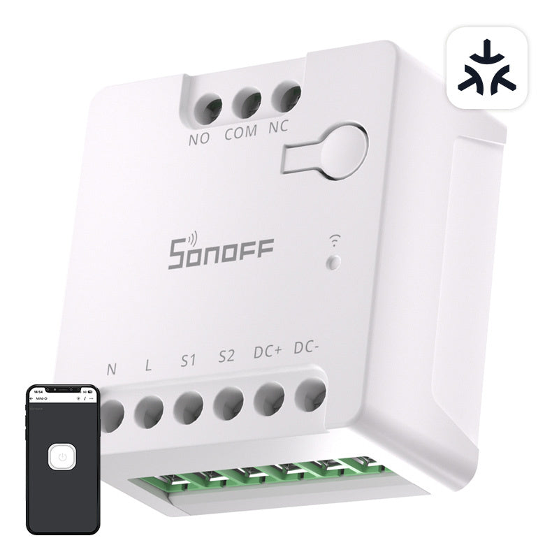 SONOFF MINI-D Smart WiFi Matter Switch (AC/DC 12-48V, dry contact), Przełącznik WiFi SONOFF MINI-D Matter (AC/DC 12-48V, styk bezpotencjałowy)