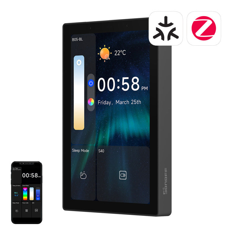 SONOFF NSPanel Pro 120 Smart Control Panel Matter WiFi/Bluetooth/ZigBee (black), Panel sterowania WiFi/Bluetooth/ZigBee Matter SONOFF NSPanel Pro 120 (czarny)