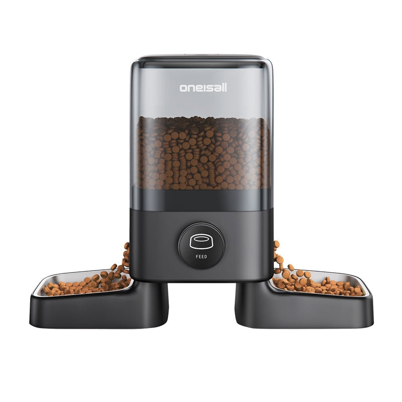 Double Intelligent Feed Dispenser 5L Oneisall PF09, Podwójny Inteligentny dozownik karmy 5L Oneisall PF09