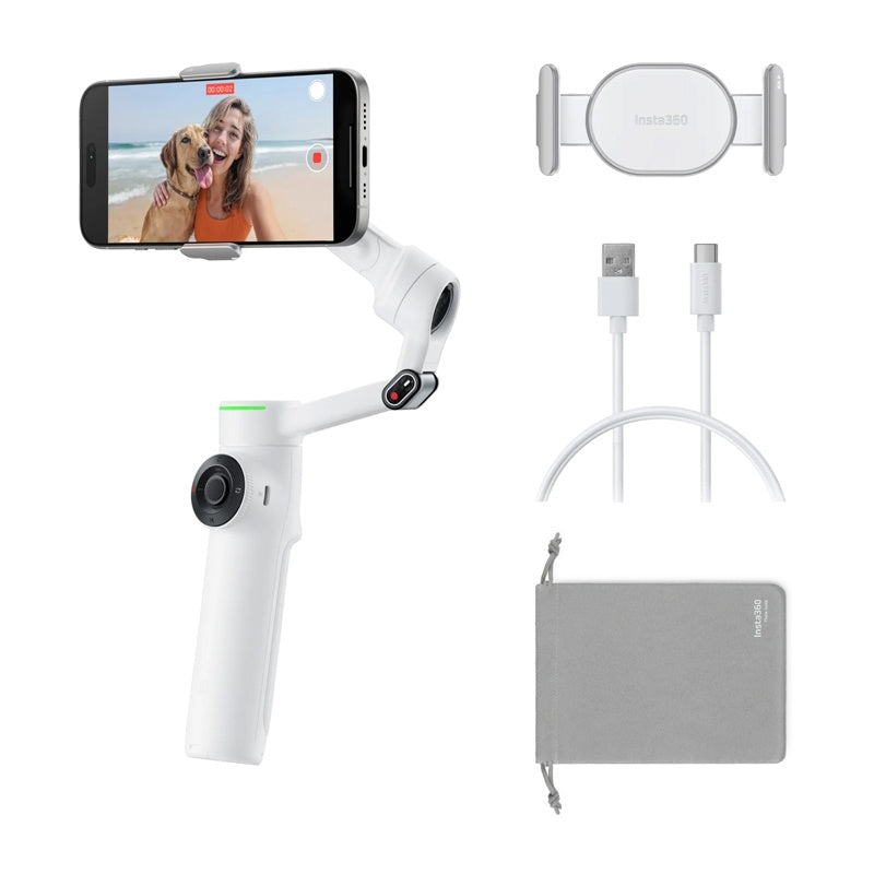 Insta360 Flow 2 Pro AI Tracker Stabilizer Bundle (white), Stabilizator Insta360 Flow 2 Pro AI Tracker Bundle (biały)