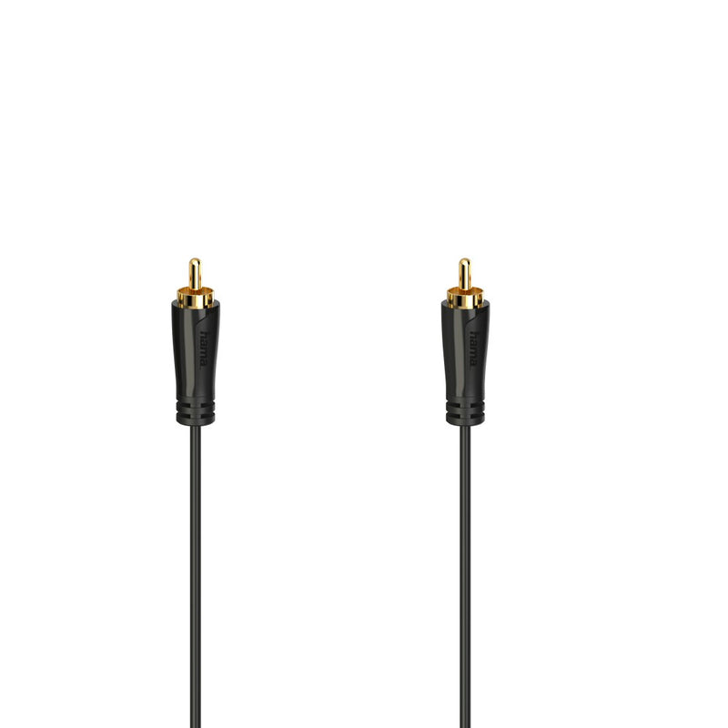 Hama 00205148 Video Cable, RCA plug - RCA plug, gold-plated 1.5m