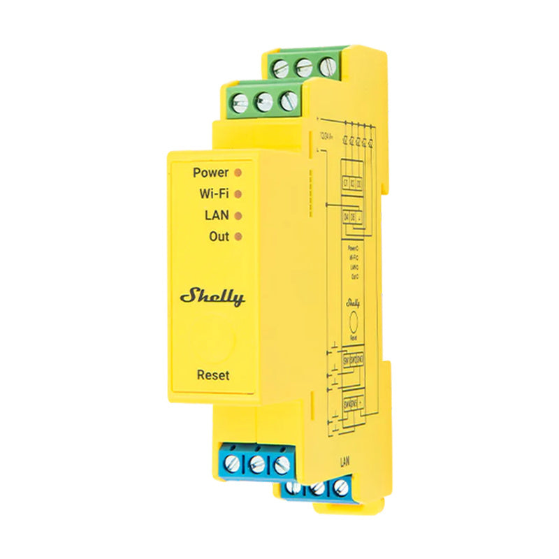 Shelly RGBWW Pro WiFi 5-Channel DIN Rail Lighting Controller, 5-kanałowy Sterownik oświetlenia na szynę DIN Shelly RGBWW Pro WiFi